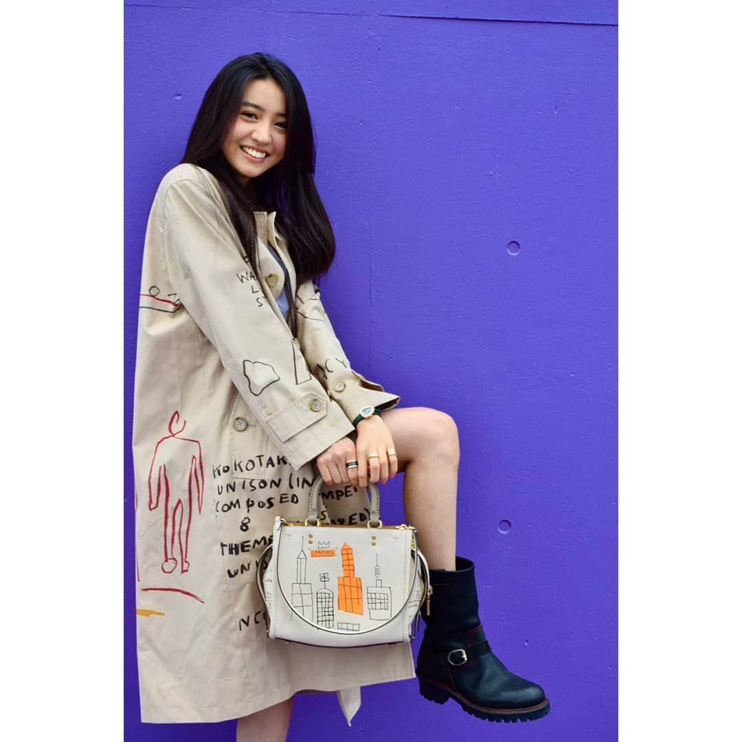 kokiさんのインスタグラム写真 - (kokiInstagram)「Love the Coach X Jean -Michel Basquiat collection ❤️❤️   もうすぐコートが着れる季節になりますね！色々なルックにこのコートを合わせるのがとても楽しみです 😊   📷 by sis   #CoachxBasquiat #CoachNY @Coach COACH X JEAN-MICHEL BASQUIAT COLLECTION」9月20日 14時06分 - koki