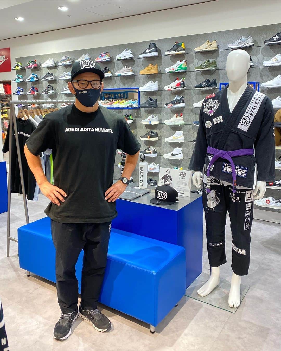 のインスタグラム：「100A POPUP STORE"atmos NAGOYA TGM"着きました！ お近くに来られる際は是非お立ち寄りください。  20日（日）14時頃〜19時頃まで 21日（祝月）10時〜15時頃まで」