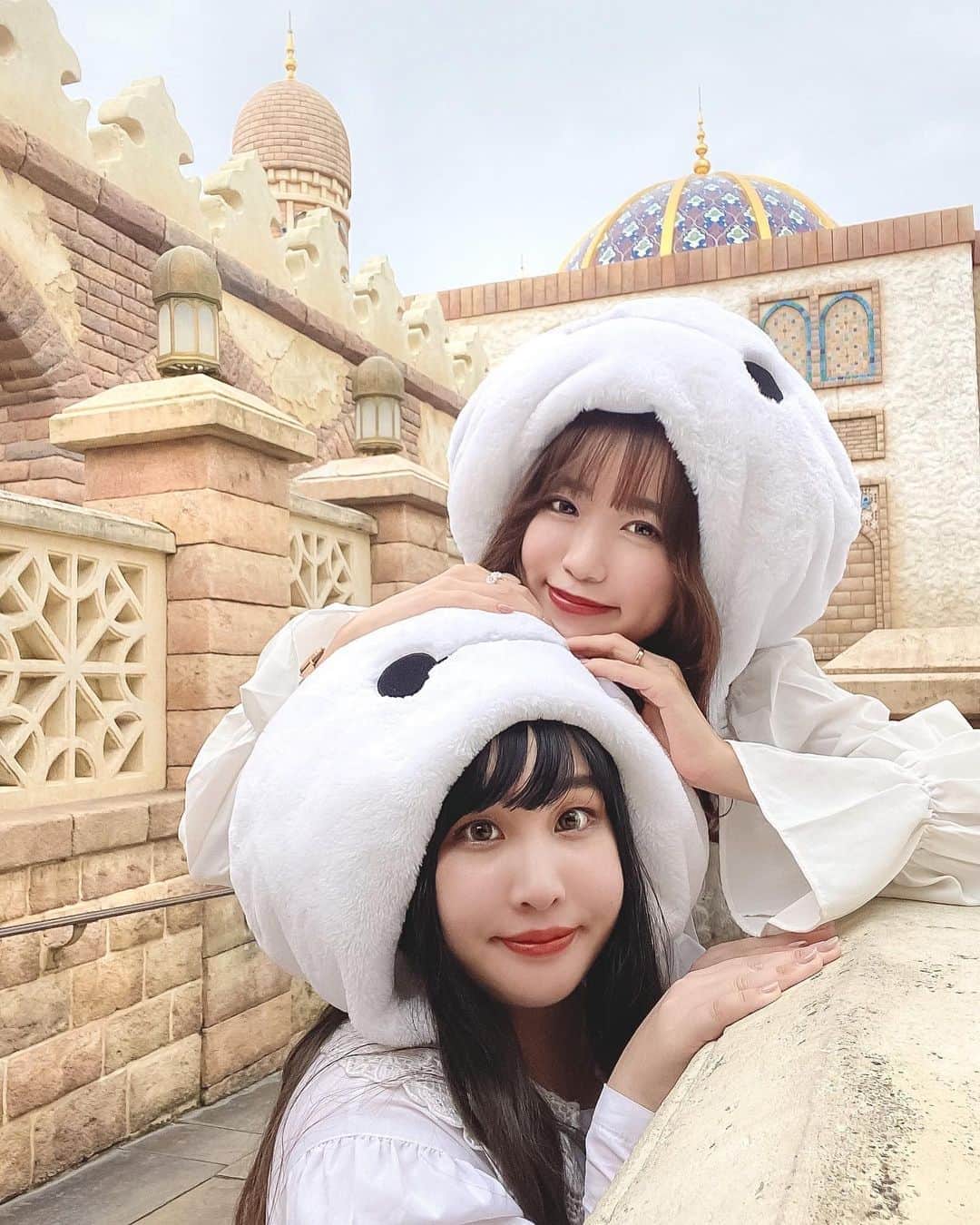 Kanaのインスタグラム：「ㅤ ㅤ あやかな( •ー• )❤️ ㅤ ㅤ 今日も楽しかったなぁぁ あやかの新しい髪色可愛かった🥺❣️ ㅤ ㅤ ㅤ ㅤ ㅤ #aya_kana ㅤ ㅤㅤ #kana_disney #kana_disneybound ㅤㅤㅤㅤ #東京ディズニーリゾート #東京ディズニーシー #ディズニーシー #ディズニーバウンド #ベイマックスバウンド #ディズニーコーデ #ベイマックス #ファンキャップ #tokyodisneyresort #tdr #tokyodisneysea #tds #bighero6 #baymax #disneybound #baymaxbound」