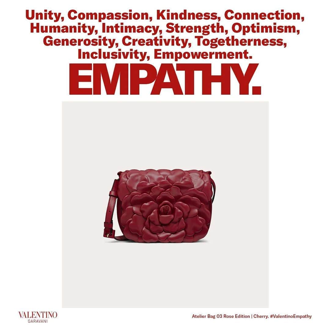 Valentinoさんのインスタグラム写真 - (ValentinoInstagram)「A story of uniqueness, craftsmanship and couture. As part of the #ValentinoEmpathy campaign, @pppiccioli introduces the precisely-crafted #AtelierBag Valentino Garavani 03 Rose Edition. Discover the bag in a range of sizes via the link in bio.⁣ ⁣⁣ ⁣#AtelierBagValentinoGaravani⁣ ⁣#ValentinoGaravani⁣ ⁣⁣ ⁣⁣ ⁣The Maison is pleased to announce that for the #ValentinoEmpathy campaign, 1 Million euros has gone to the Italian Hospital Lazzaro Spallanzani in Rome, the Italian Hub fighting against COVID-19.」9月20日 22時23分 - maisonvalentino