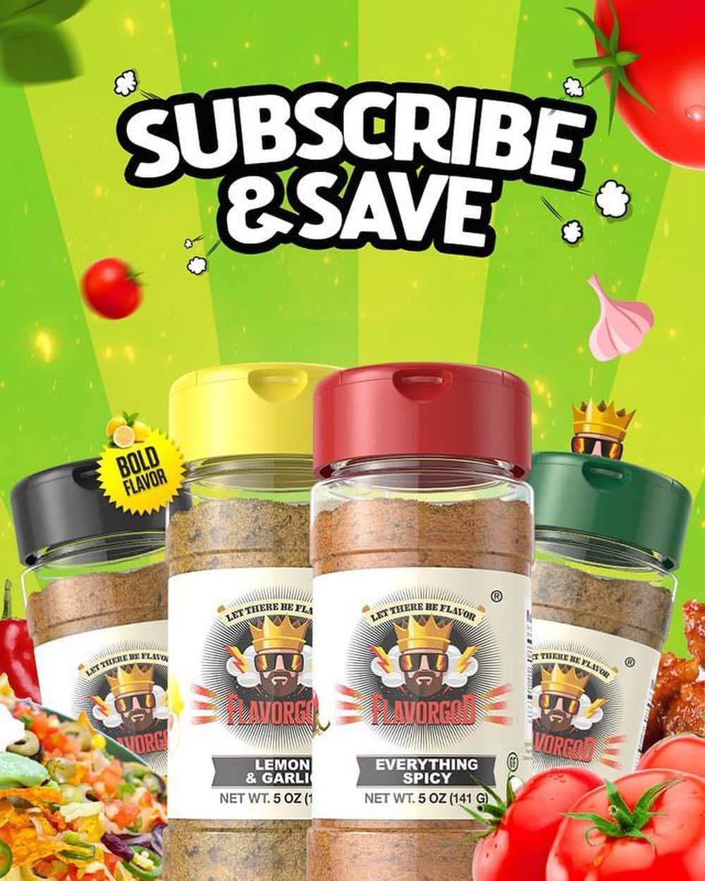 Flavorgod Seasoningsさんのインスタグラム写真 - (Flavorgod SeasoningsInstagram)「Subscribe & Save!! Swipe Right for the Details - Add delicious flavors to any meal!⬇ Click the link in my bio @flavorgod ✅www.flavorgod.com - Flavor God Seasonings are: ✅ZERO CALORIES PER SERVING ✅MADE FRESH ✅MADE LOCALLY IN US ✅FREE GIFTS AT CHECKOUT ✅GLUTEN FREE ✅#PALEO & #KETO FRIENDLY - #food #foodie #flavorgod #seasonings #glutenfree #mealprep #seasonings #breakfast #lunch #dinner #yummy #delicious #foodporn」9月21日 0時16分 - flavorgod