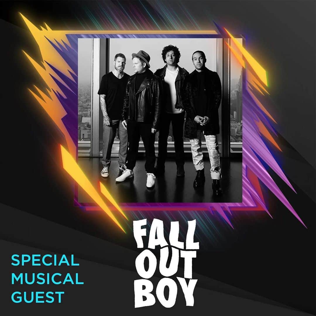 フォール・アウト・ボーイのインスタグラム：「#ad hang w/ us as we perform @ Hasbro PulseCon (US/CAN only) on 9/25+26 ⚡️ for every viewer, Hasbro will donate a toy or game to Toys for Tots up to 100,000 pieces. 👌🏼🙌🏼」