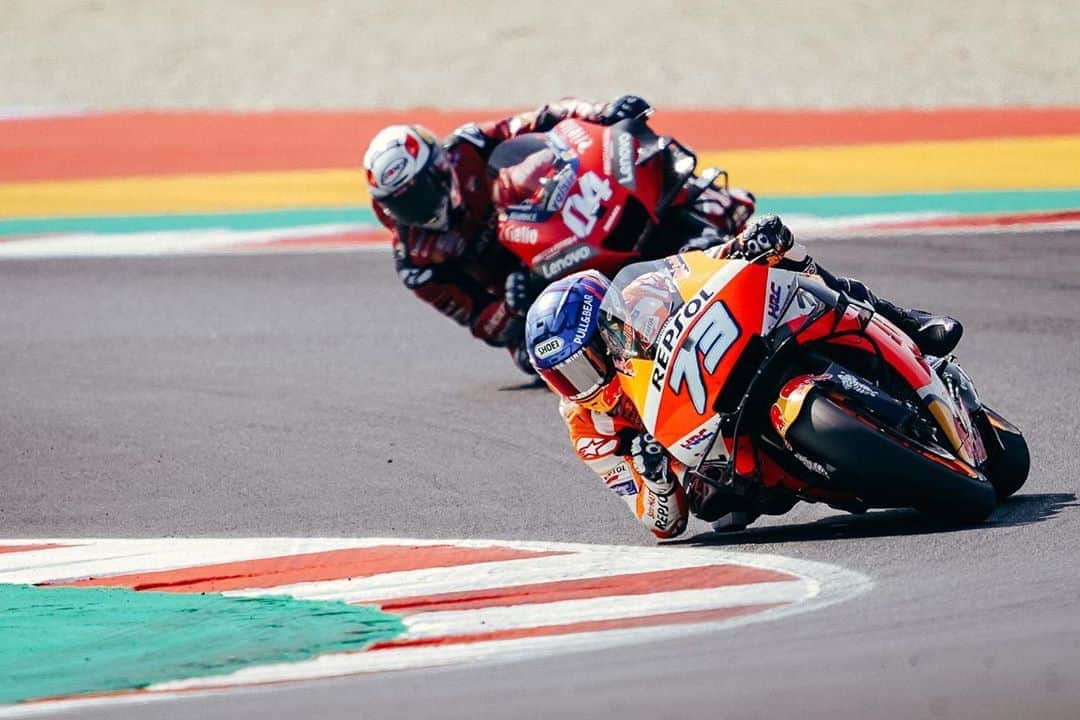 レプソル・ホンダのインスタグラム：「The march of progress continues. 🅿️7️⃣ and best MotoGP result so far 💪 ⠀⠀⠀⠀⠀⠀⠀⠀⠀  #EmiliaRomagnaGP #MotoGP #AM73 #AlexMarquez73 #Repsol #Honda #RepsolHonda #HRC #RC213V #ThePowerOfDreams #Racing #Motorcycle #Team #OneHeart #Rookie #TopTen #BestResult」