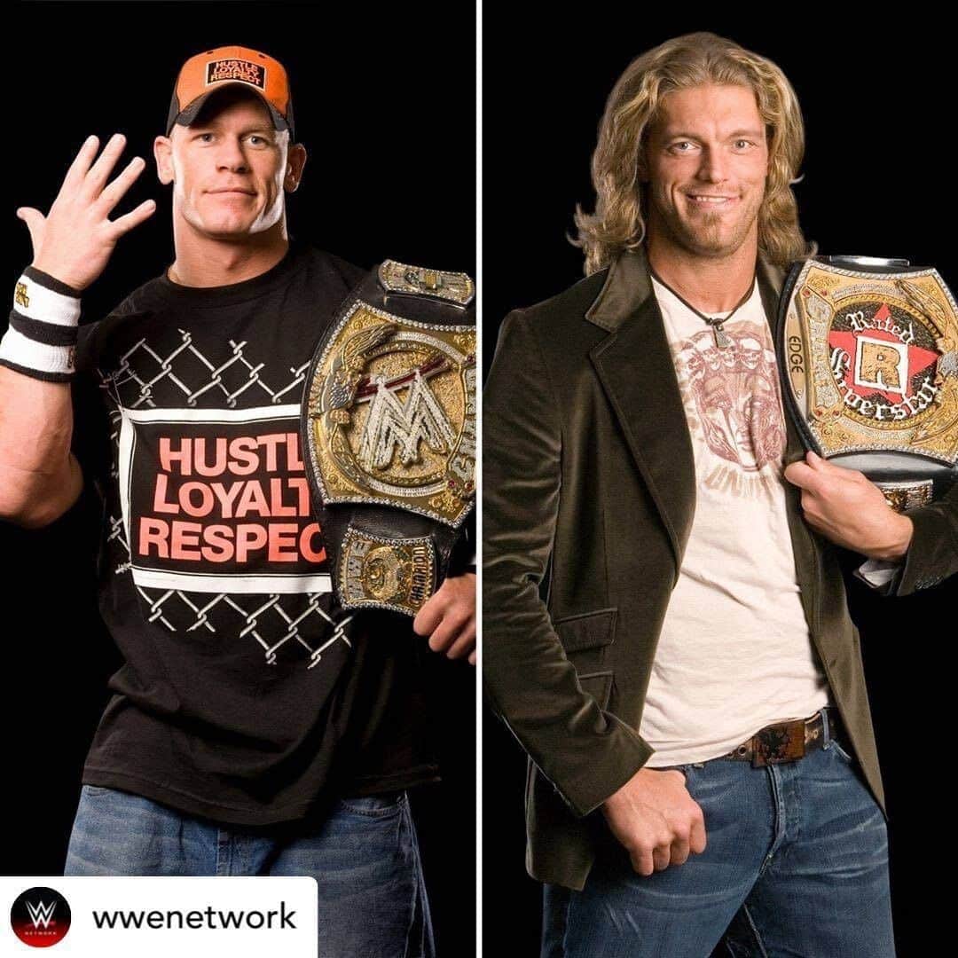 WWEさんのインスタグラム写真 - (WWEInstagram)「@wwenetwork • Take a time machine back to 2006... are you Team @johncena or Team @edgeratedr?? ⬇️ • Don’t miss #WWEUntold: The Champ is HeRe, available now on #WWENetwork.」9月21日 3時00分 - wwe