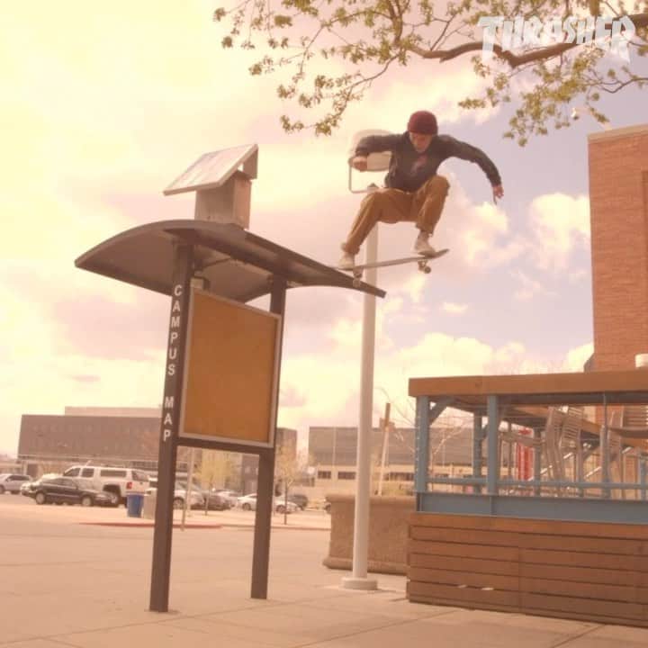 スラッシャーのインスタグラム：「🏔 MILE HIGH HEAT from @youngforlifeman 📹 Now playing on ThrasherMagazine.com 📡」