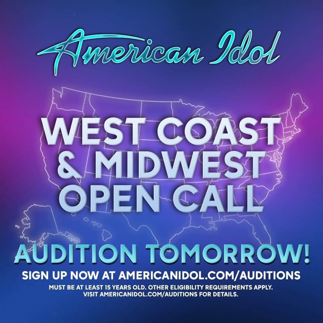 American Idolさんのインスタグラム写真 - (American IdolInstagram)「MAKE❣️ YOUR❣️ MOVE❣️ Tomorrow’s Open Call in the Midwest & West Coast is an incredible chance for you to sing online for our producers, face-to-face! Sign up now at AmericanIdol.com/Auditions to reserve your spot for tomorrow OR this Friday's Nationwide event. Swipe ⬅️ for all the info.  #TheNextIdol #IdolAcrossAmerica #AmericanIdol」9月21日 4時02分 - americanidol