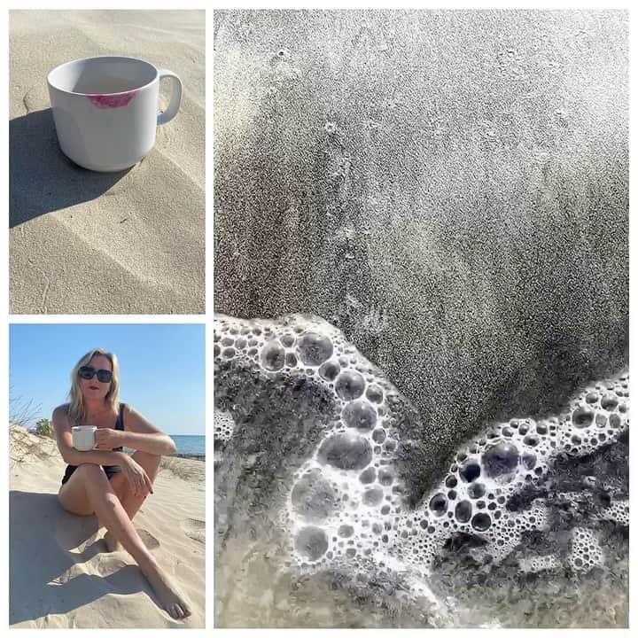 JO BAKERのインスタグラム：「F R O T H Y • F E E L I N G S I try to start my mornings with my bare feet on the ground and lots of strong tea !! Even on concrete outside the front door... it’s amazing how it can ground us and help us feel connected to where we are.  This was a lovely moment last week... but I still do the same thing every morning in a less desirable setting and it works just as well!!! #grounded #grounding #earth #selfcare #mentalhealth #physicaltherapy #health #wellbeing #sunday #jobakermakeupartist #goodhabits #sage」