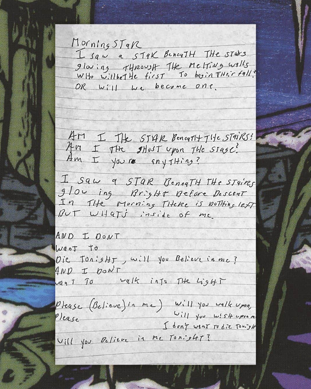 AFIのインスタグラム：「Thanks for celebrating #AoD20 with us this week. We’ll leave you with some original hand-written lyrics by @DaveyHavok. #Morningstar #TheArtofDrowning」