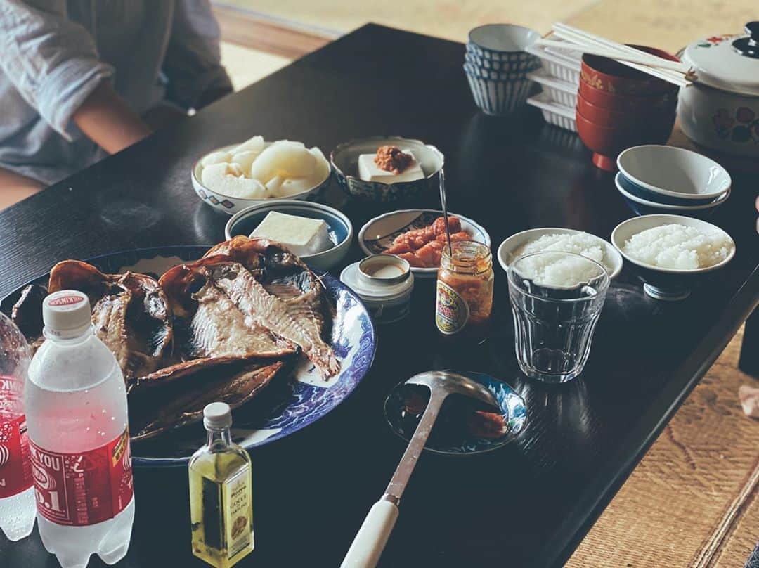 藤田敦子のインスタグラム：「ㅤ Japanese breakfast🐟🍚」