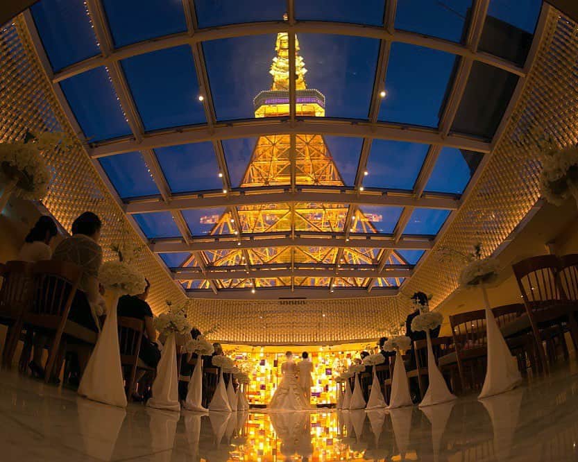 東京タワーの麓の結婚式のグルメインスタ