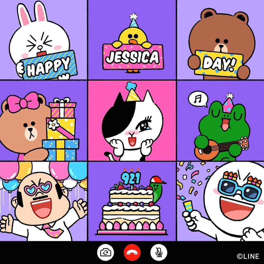 LINE FRIENDSさんのインスタグラム写真 - (LINE FRIENDSInstagram)「Though apart, we’re all here to celebrate JESSICA’s birthday! 🎁 ⠀ #September21th #HappyBirthday #Bday #HBD #Birthday #JESSICA #socialdistancingbirthday #BROWN #CONY #SALLY #CHOCO #LEONARD #EDWARD #BOSS #MOON #LINEFRIENDS」9月21日 12時03分 - linefriends