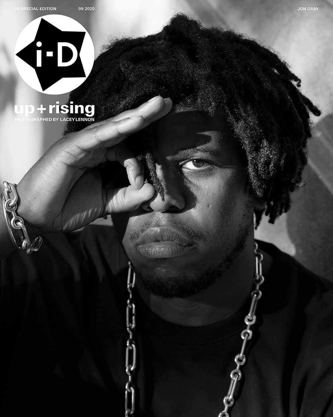 i-Dさんのインスタグラム写真 - (i-DInstagram)「@ghettogray’s story appears in up + rising, a celebration of extraordinary Black voices, and the first chapter of i-D's 40th anniversary issue (1980-2020).⁣⁣ ⁣⁣ Read Jon’s full story now, via link in bio.⁣⁣ .⁣⁣ .⁣⁣ .⁣⁣ Text #JonGray⁣⁣ Photography @lacelenn⁣⁣ Hair @hairbyromorgan at The Wall Group using Design Essentials and @iam_thechong using Oribe. Make-up @iamjamalscott at the Teknique Group using Barbara Sturm Cosmetics.  Fashion director @mr_carlos_nazario⁣⁣ Editor in Chief + Creative Director @alastairmckimm Creative Direction, Art Direction and Editorial Design @LauraGenninger @Studio191ny Casting @samuel_ellis  Jon wears T-Shirt @ghettogastro x @newstudiostudio. Jewellery model’s own.」9月22日 1時49分 - i_d