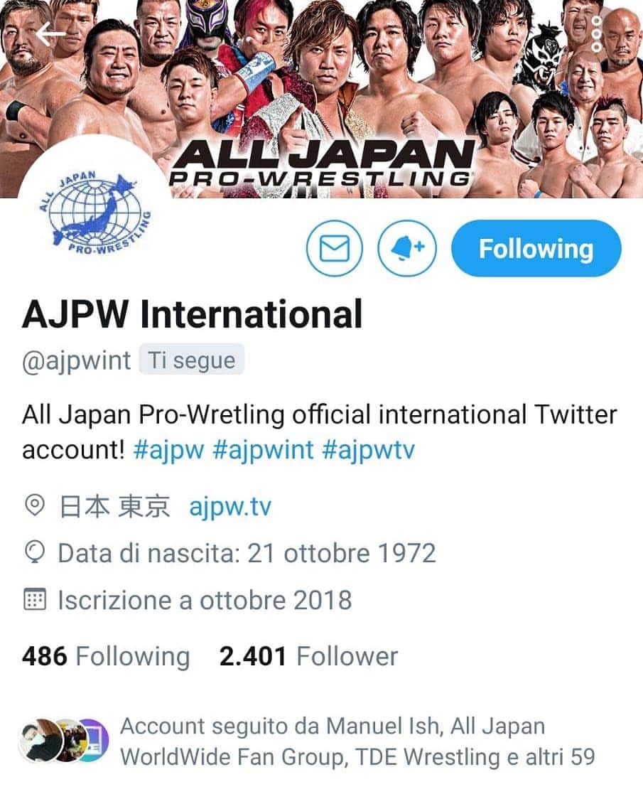 TAJIRIのインスタグラム：「please follow us. #ajpwint #ajpw」