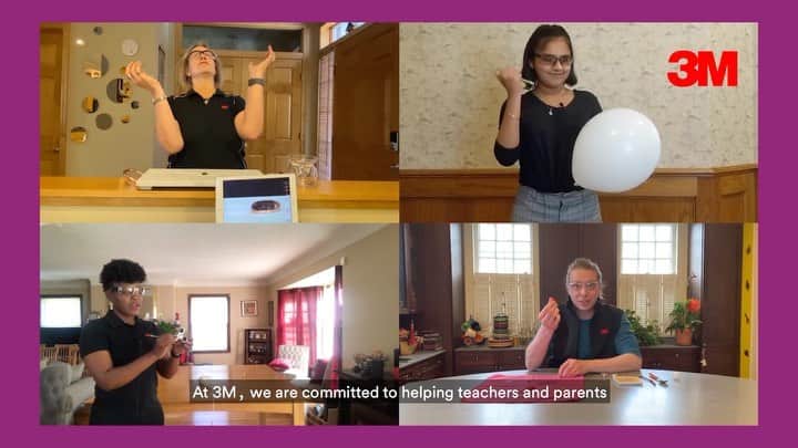 3M（スリーエム）のインスタグラム：「Introducing simple, at-home experiments conducted by 3M scientists (and some special guests!) using common household items to help teachers and students as they adapt to a new way of learning. Try our fun science experiments designed for kids aged 6-12 via link in bio.」