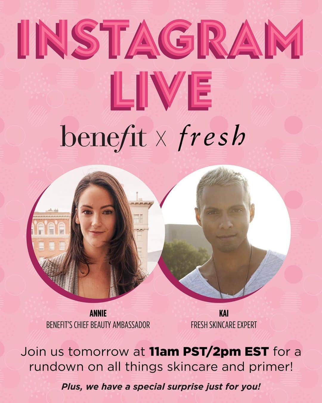 Benefit Cosmeticsさんのインスタグラム写真 - (Benefit CosmeticsInstagram)「Benefit + Fresh = the POREfect self-care pair! 🧖‍♀️💖 Join us at 11am PST/2pm EST tomorrow, 9/22, for a skin prep & prime INSTAGRAM LIVE with @freshbeauty skincare expert, Kai & @benefitcosmetics Chief Beauty Ambassador, Annie! ✨ You won’t want to miss out on the exclusive surprise we have just for YOU!」9月22日 1時24分 - benefitcosmetics