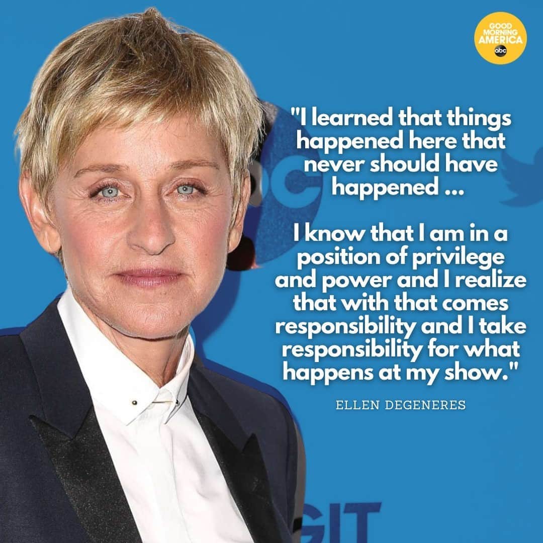 Good Morning Americaさんのインスタグラム写真 - (Good Morning AmericaInstagram)「On the season premiere of her show, Ellen DeGeneres apologized to those who were affected by mistreatment on "The Ellen DeGeneres Show" and said she is "starting a new chapter." LINK IN BIO.」9月22日 1時32分 - goodmorningamerica