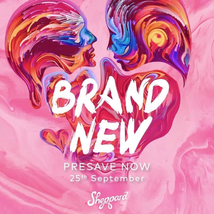 シェパードのインスタグラム：「Turning the tempo up as far as it goes with our September release!   “Brand New” is a song for the kind of love that never fades. No matter how many years you’ve been together, it always feels brand new. 😉   Pre save now on your favourite platform!  Love Sheppard.」