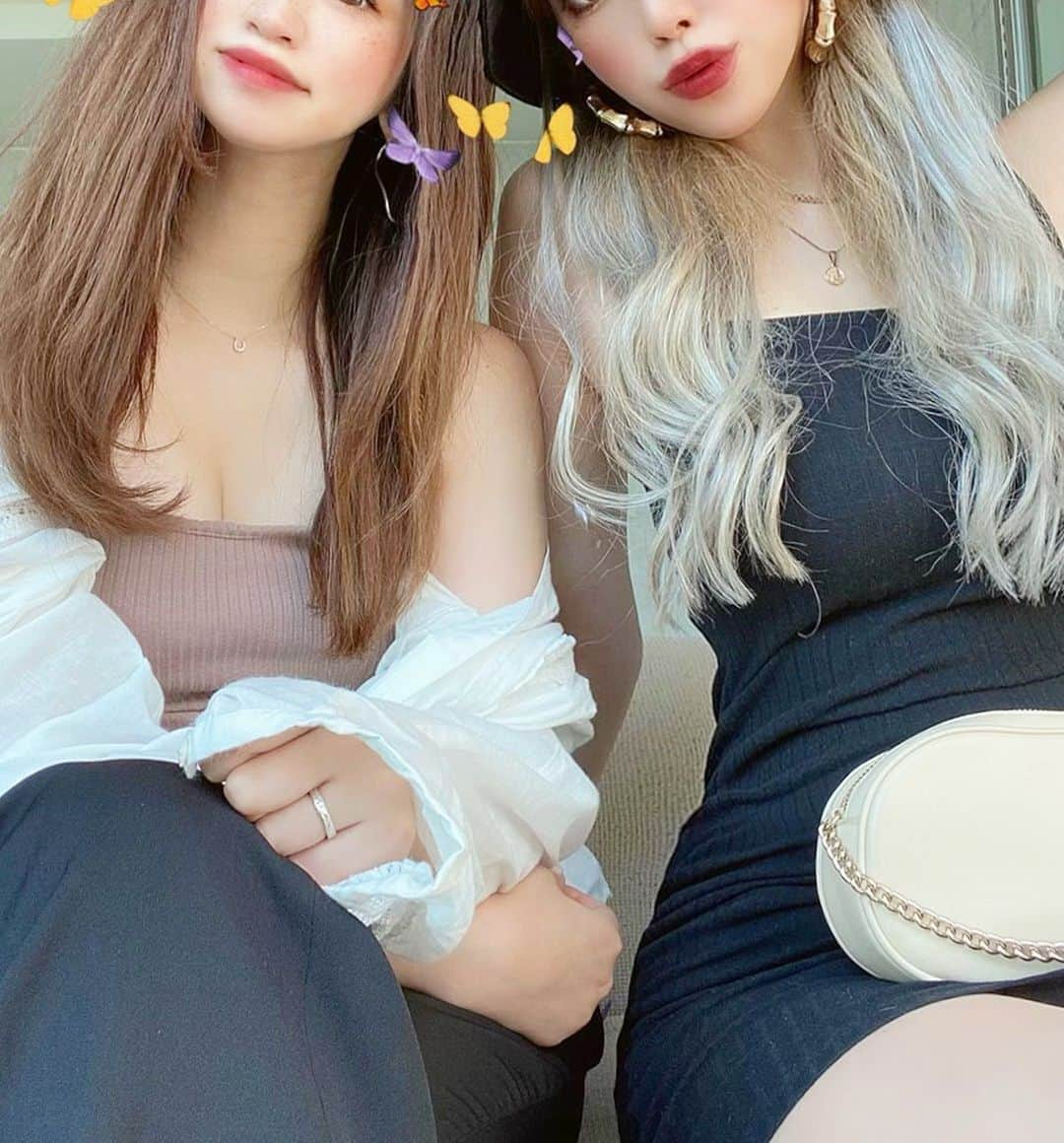 yui kimuraのインスタグラム：「twins💖💖💖💖 一緒いるとき空気すぎてよくシカトされてるけど今年の夏もずっと一緒だったしこの日もたのしすぎた〜👩‍❤️‍👩🧠またドライブしたい〜🥺#かなぴ」