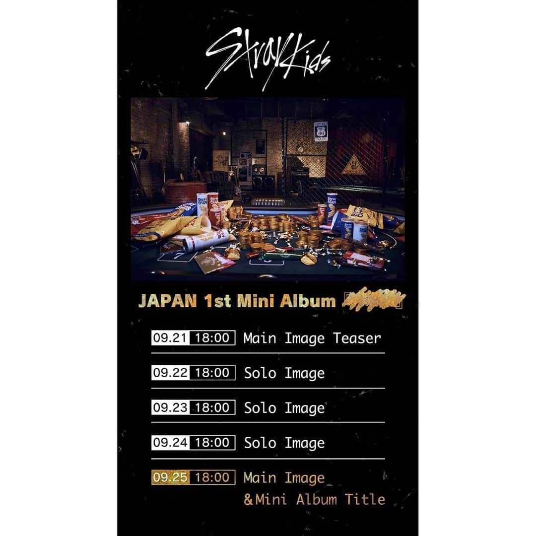 Stray Kidsさんのインスタグラム写真 - (Stray KidsInstagram)「Stray Kids JAPAN 1st Mini Album  Coming Soon  2020.09.25(Fri) 18:00  #StrayKids #スキズ #SKZ_Comingsoon」9月21日 17時50分 - straykids_official_jp