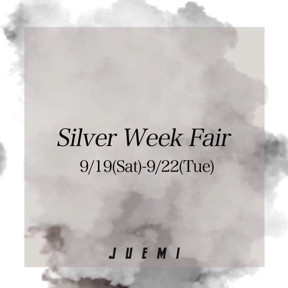 Juemiさんのインスタグラム写真 - (JuemiInstagram)「Silver Week Fair 9/19-9/22 期間中、対象アイテムがMAX40%OFFの特別価格でお買い求めいただけるフェアを開催中！ また、¥23,000以上ご購入いただいたお客様にルームサンダルノベルティをプレゼント！ 是非この機会にご利用くださいませ。 #juemi #juemistyle」9月21日 17時57分 - _juemi_