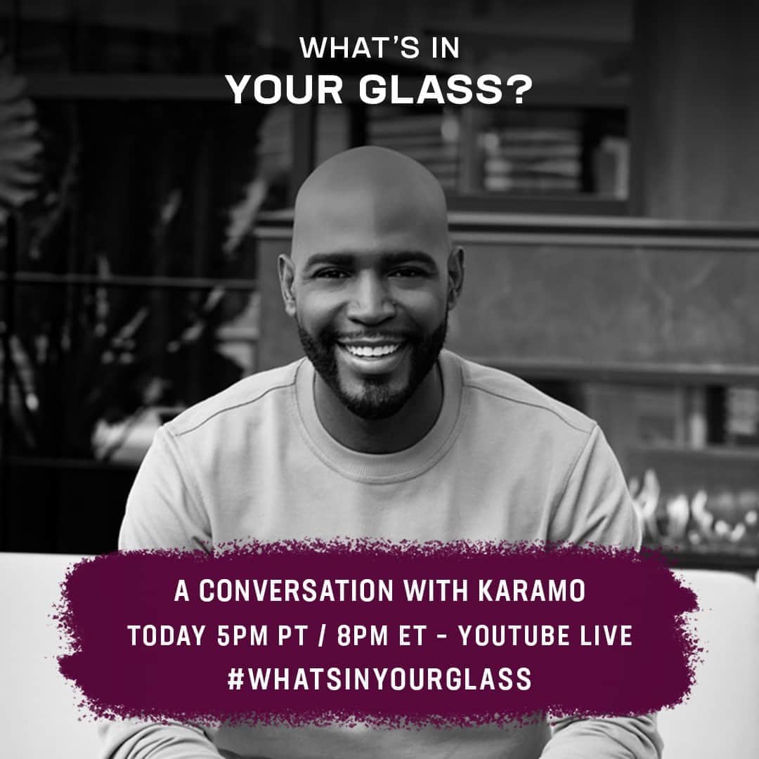 カーメロ・アンソニーのインスタグラム：「Meet me and @Karamo today for "What's In Your Glass?" 5pm PT/8pm ET on YouTube Live and Twitter. #WhatsInYourGlass #STAYME7O http://bit.ly/MeloKaramo」