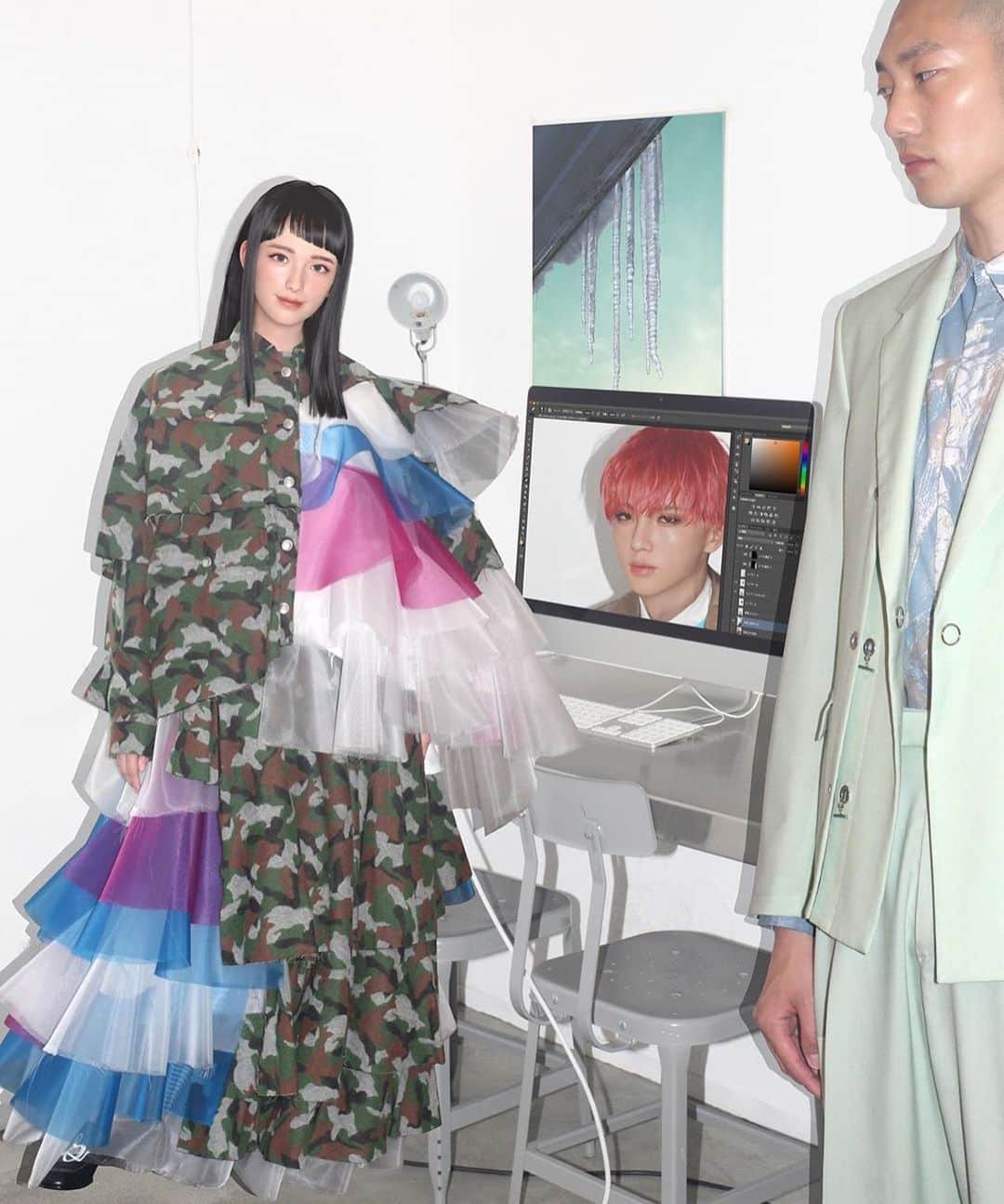 のインスタグラム：「𓃹 𓃘 𓄃𓃹 𓃘 𓄃𓃹 𓃘 𓄃﻿ All-Camo ❤︎︎** **﻿ Tokyo fashion week2021 S/S Key Visual﻿ ღ︎ @rakutenfwt﻿ ﻿ 初オール迷彩👀﻿ 𖠋サバイバルゲームでも行こうかな⚑﻿ ﻿ ﻿ #Rialife#rakutenfwt#tokyofashionweek#camofashion#autumnfashion#happinessisfree#hormonalhealth#peace#happinesseverywhere#nowyouknow#sustainable#instagood#chance#betterword#neverever#oneworld#loveislove ﻿」