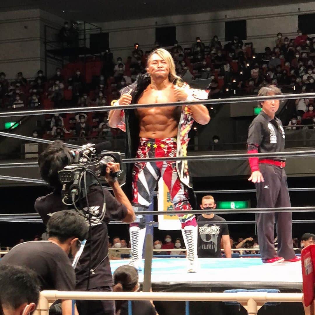 のインスタグラム：「急に食欲が来たので、歯を磨いたり、昨日の写真を見たりしてなんとか抑えている(￣(工)￣)💦 ※写真はTwitterからお借りしました👍【 #棚橋弘至 vs #食欲の秋 】」