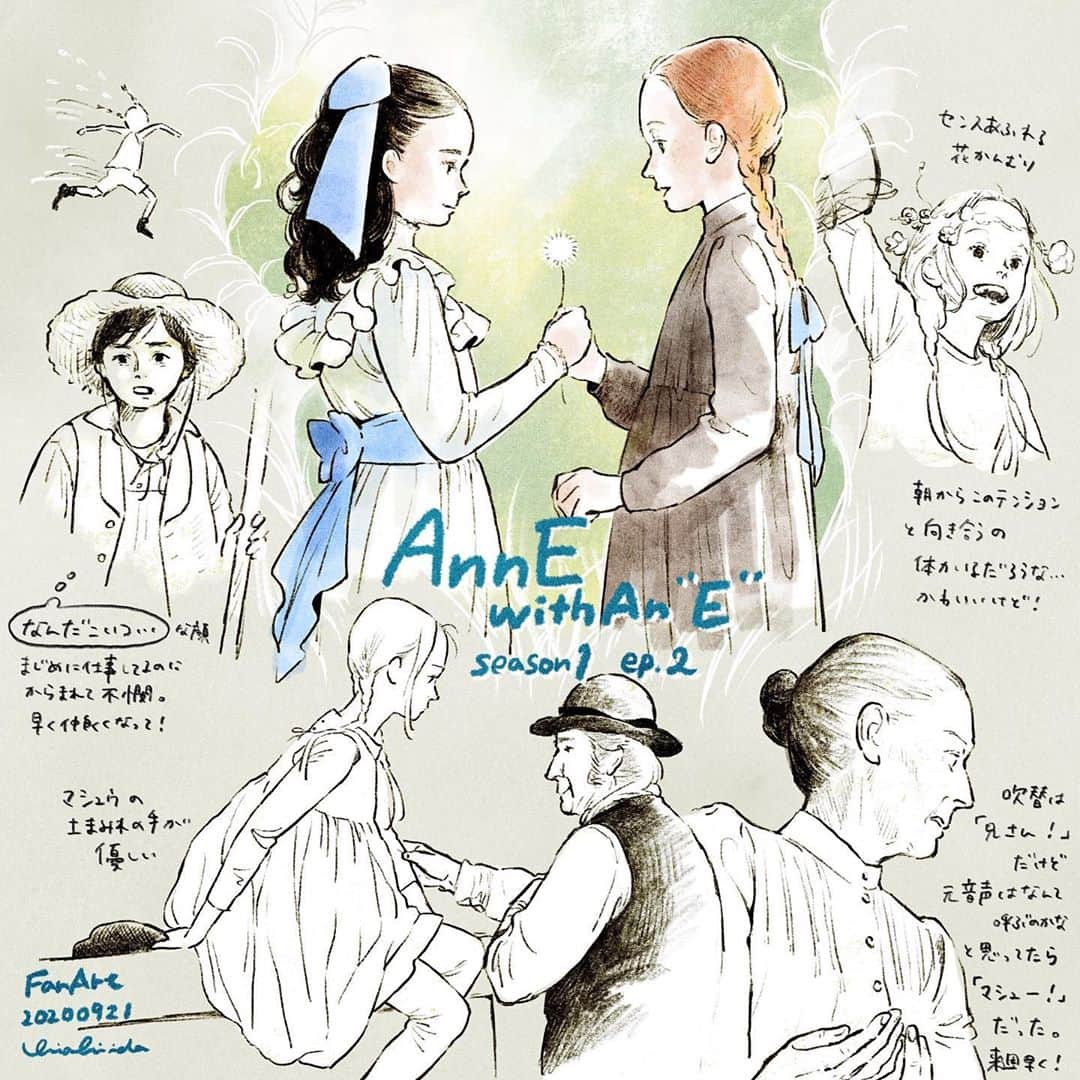 chiakiidaのインスタグラム：「#アンという名の少女　2話見ました #annewithane  #AWAEFanArt」