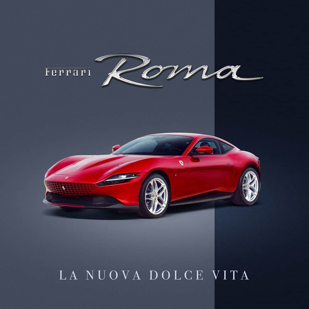 フェラーリさんのインスタグラム写真 - (フェラーリInstagram)「The #FerrariRoma is a mid-front-engined 2＋ coupé dream that exudes timeless elegance and noteworthy style.  #Ferrari #LaNuovaDolceVita #DreamCar」9月21日 23時46分 - ferrari