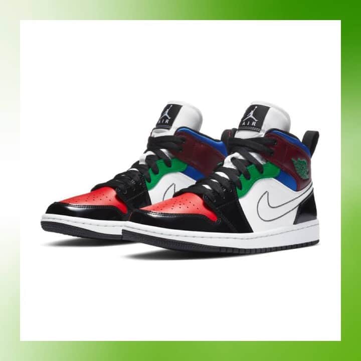 のインスタグラム：「. <NEWIN>  JORDAN BRAND W AIRJORDAN 1 MID SE DB5454-001 ￥13,000+tax  ＊お一人様1点までとさせて頂きます。 ＊お電話や店頭でのお取り置きなどは承れませんので予めご了承ください。  #abcmart #abcマート #ABCGS #NIKE #ナイキ #nikejordan #jordan #aj1 #エアジョーダン #nikewomen https://gs.abc-mart.net/shop/g/g6108500001045/」