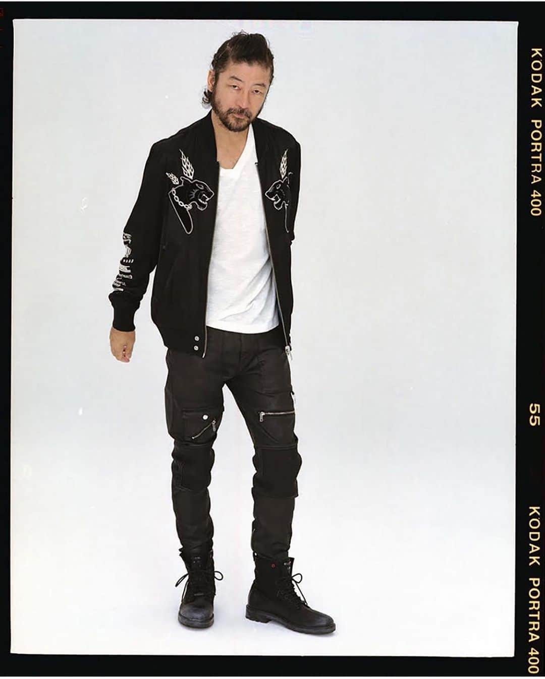 浅野忠信のインスタグラム：「DIESEL × GQ JAPAN  Photo:Chikashi Suzuki Styling:Michiko Kitamura Hair:Taku @ CUTTERS  Words:Chiyumi Hioki」