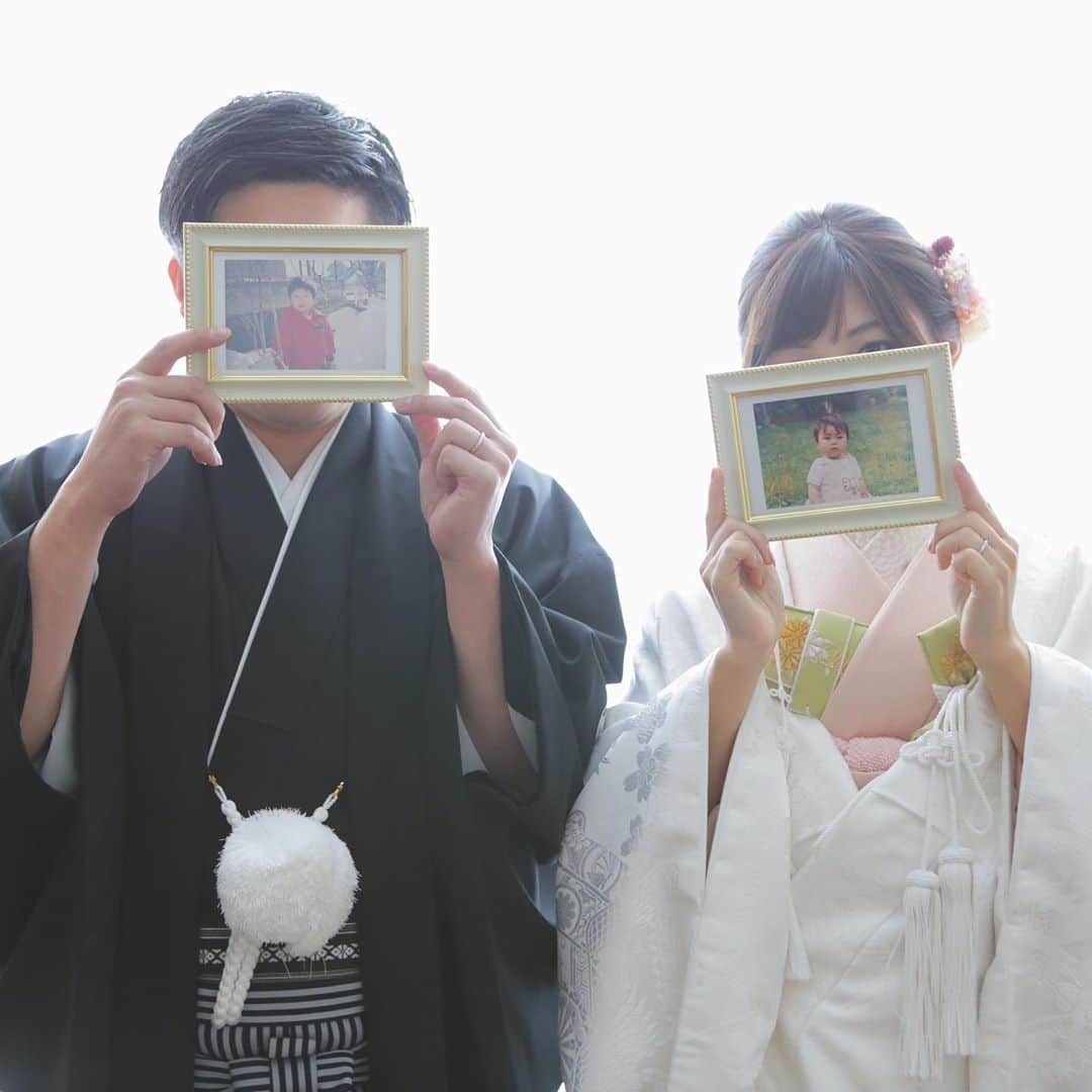 CLAIREのインスタグラム：「子供の頃の写真と一緒に✨ ・ @clairebridalstudio」
