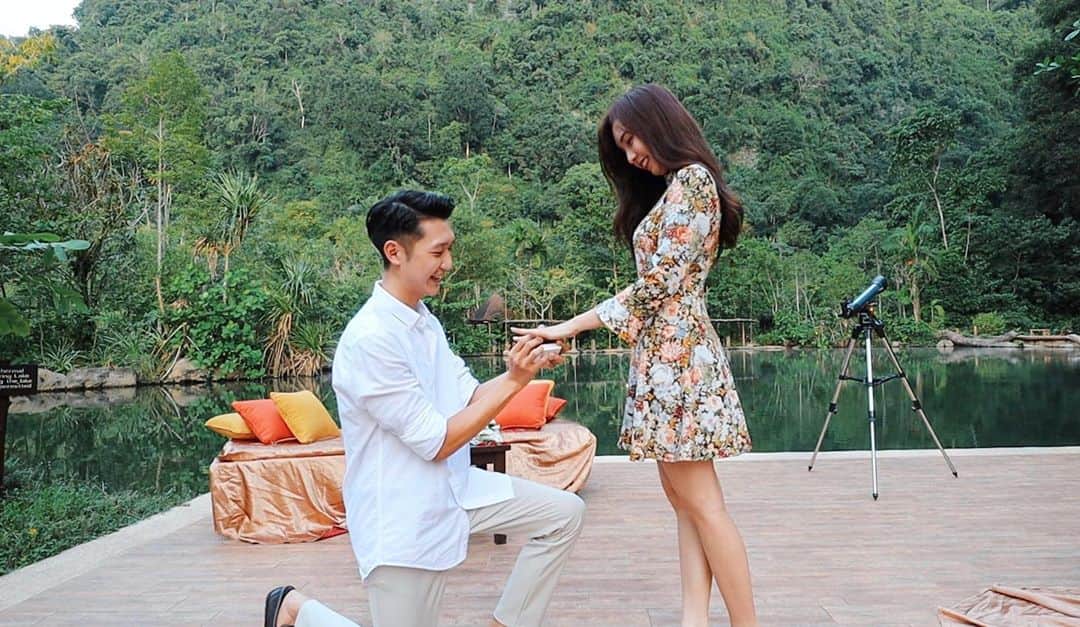 STEPHY YIWENのインスタグラム：「屬於兩人的浪漫 簡單又珍貴 謝謝你 💍❤️  影片已上傳至Youtube✨ （link in bio）」