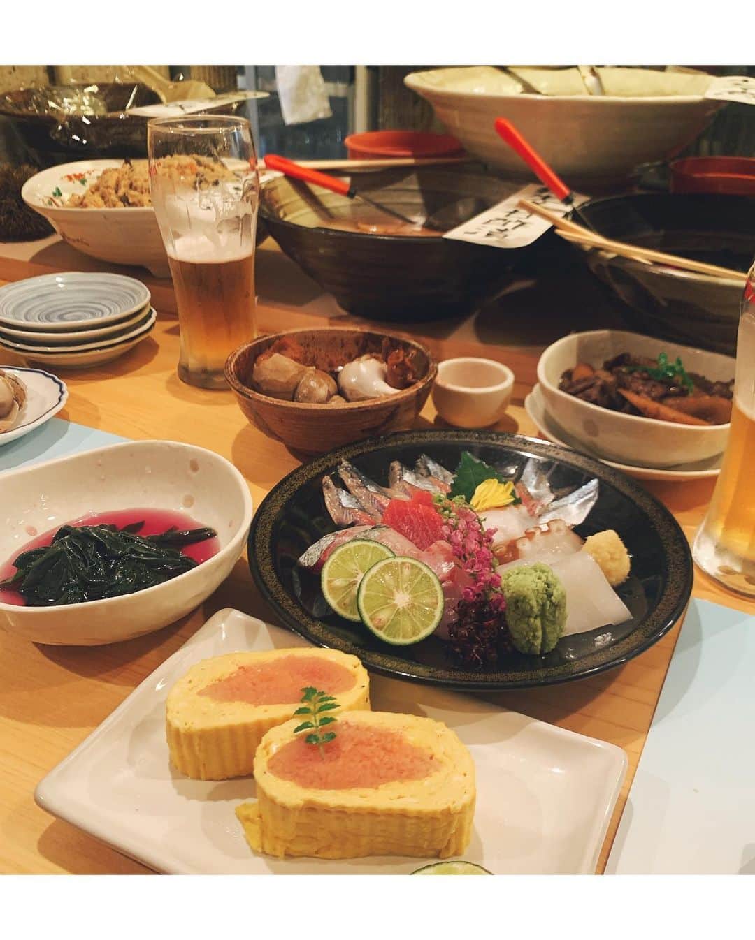 益田アンナさんのインスタグラム写真 - (益田アンナInstagram)「名古屋行った時の。 りさちゃんにも会えて、 美味しいおばんざいと日本酒🍶 好きなものに囲まれて幸せ🤤  #名古屋#日本酒#日本酒女子#おばんざい」10月6日 14時43分 - anna_masuda