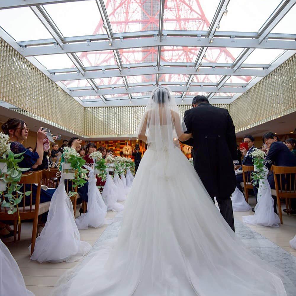 東京タワーの麓の結婚式のグルメインスタ