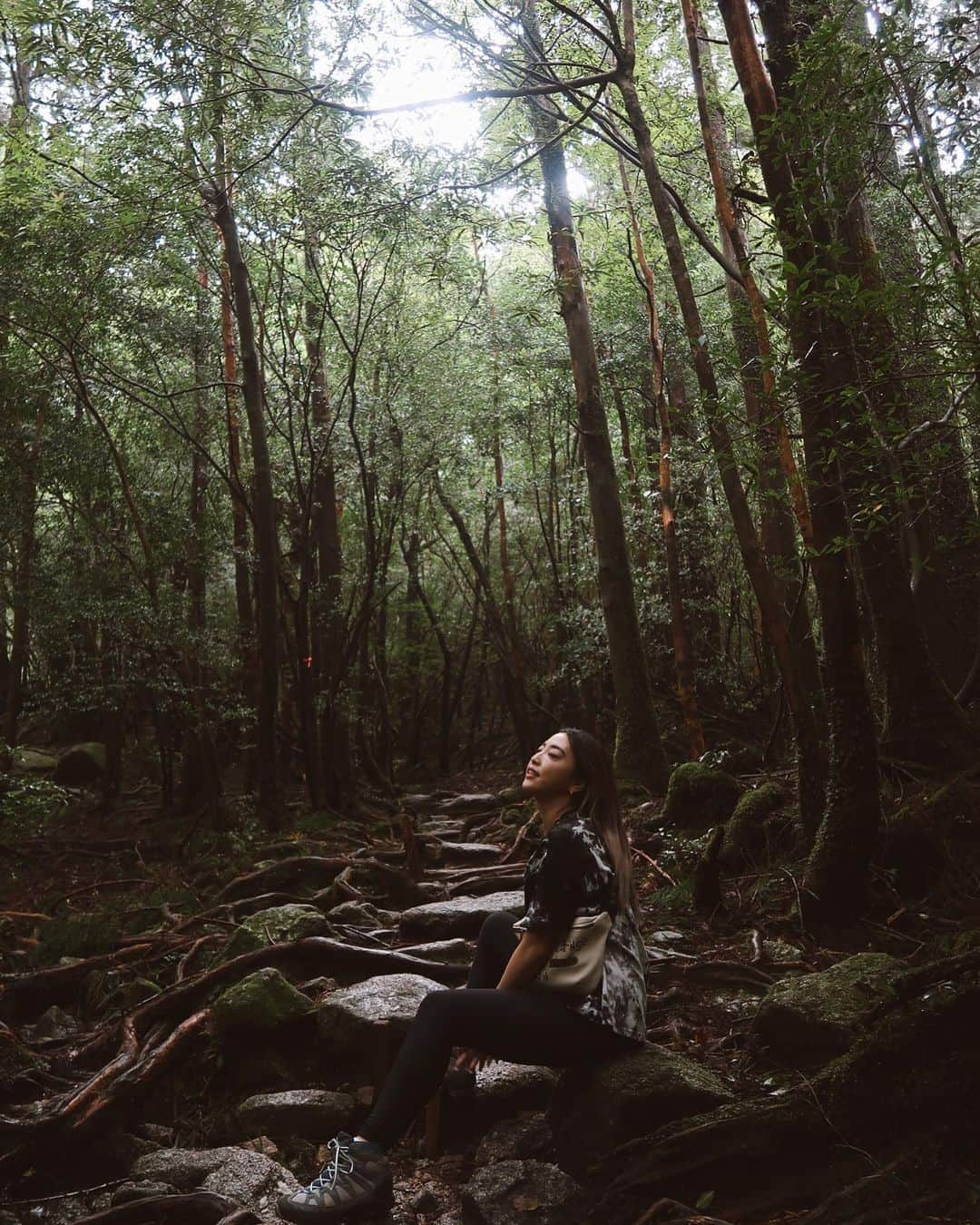 植野有砂さんのインスタグラム写真 - (植野有砂Instagram)「Yakushima was foggy and magical 🧙‍♀️💕屋久島ラストフォト🌳白谷雲水峡は本当にすごかったなぁ、、霧がかかっていてさらに神秘的だった✨身軽なうちにまた行きたいなぁ💭😌 #yakushima #屋久島」10月6日 17時29分 - alisaueno