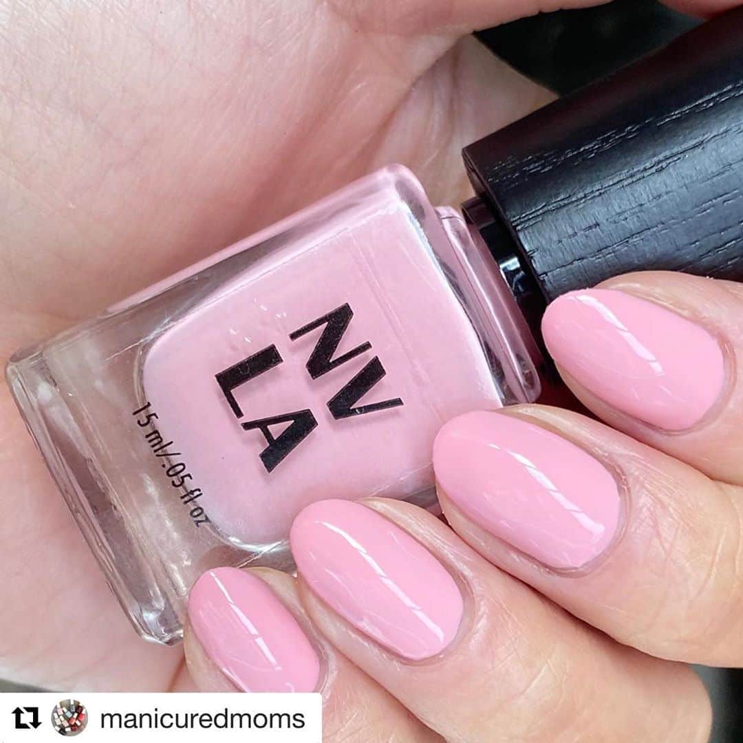 Nail Designsさんのインスタグラム写真 - (Nail DesignsInstagram)「#Repost @manicuredmoms  ・・・ *PR* @nvlanailpolish • The Pink Palace 💁🏻‍♀️ First up is this gorgeous pale pink. Formula was very jelly like. It’s a cream colour but definitely not what we would consider a cream formula. No clean up needed and we used 2 coats! Check out our highlights section to see clips of what the brush and formula look like!! First 2 photos taken in indirect sunlight while last photo is taken in direct sunlight.」9月22日 2時04分 - nailartfeature