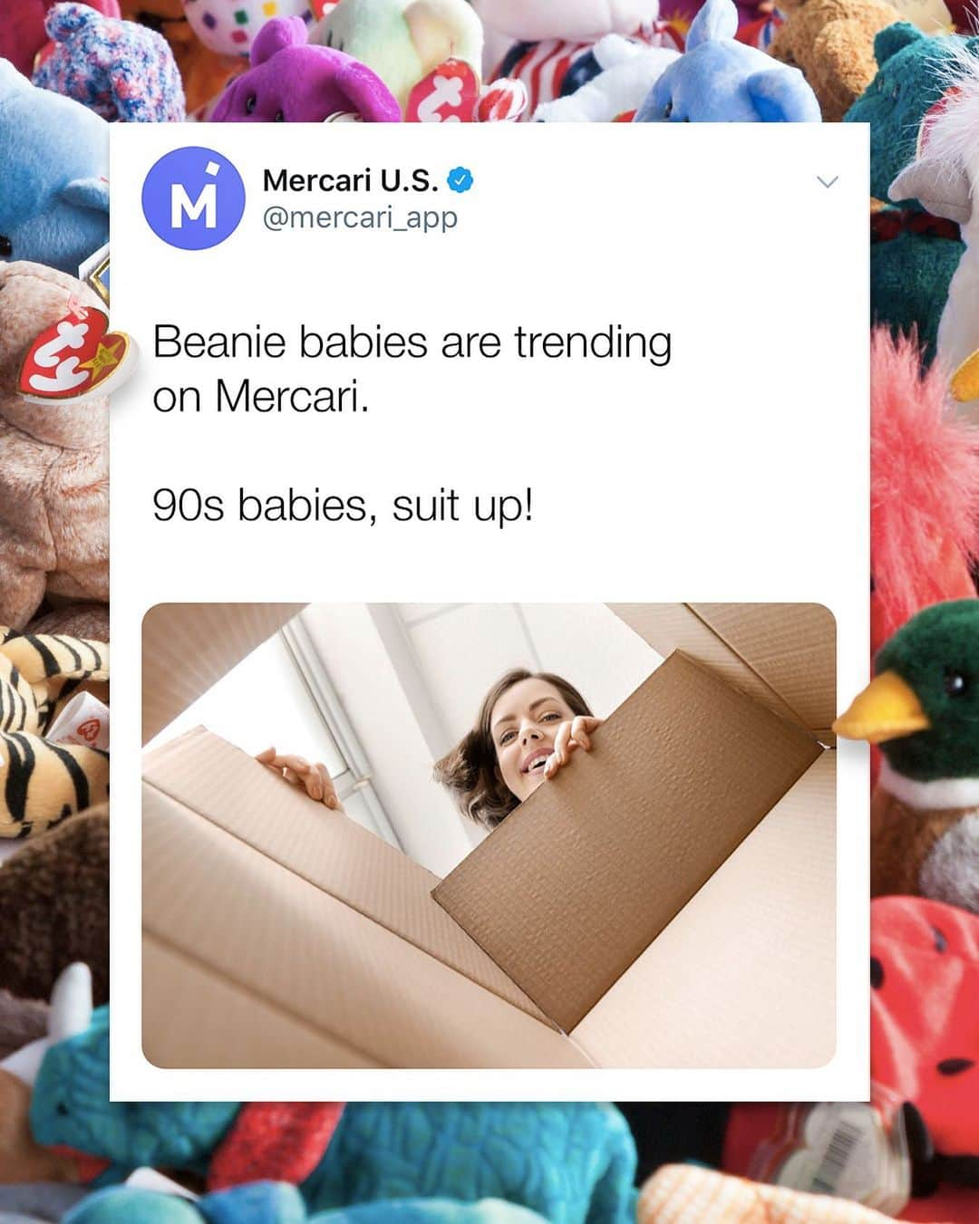 Mercariさんのインスタグラム写真 - (MercariInstagram)「🚨 This is not a drill. #beaniebabies are trending on Mercari. Go forth #90skids 🚨」9月22日 3時07分 - mercari