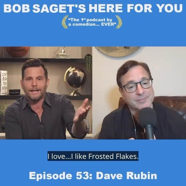 ボブ・サゲットのインスタグラム：「TODAY’S NEW PODCAST IS UP with my friend Dave Rubin @rubinreport in an Episode titled: “Dave Rubin and Bob Talk About Finding Common Ground” - SUBSCRIBE & LISTEN at: apple.co/bobsaget  @ApplePodcasts @iTunes @applemusic @studio71us @studio71uk @apple #podcast #comedypodcast」