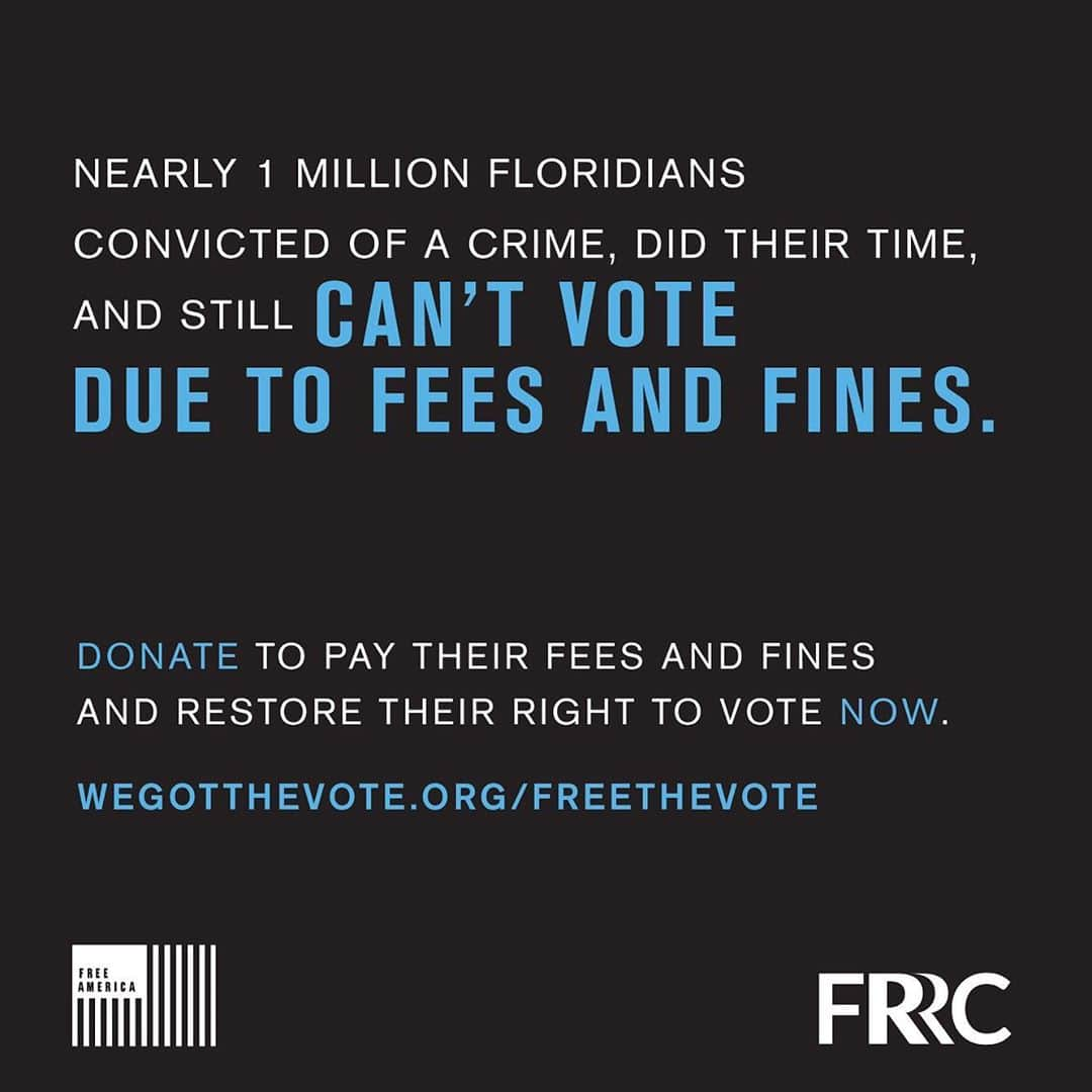 ジョン・レジェンドさんのインスタグラム写真 - (ジョン・レジェンドInstagram)「I'm proud to launch #FreeTheVote with @FLRightsRestore & @LetsFreeAmerica. Florida’s pay-to-vote system stops formerly convicted individuals with fines & fees from voting. Donate what you can so returning citizens can register by the 10/5 deadline: https://wegotthevote.org/freethevote」9月22日 4時02分 - johnlegend