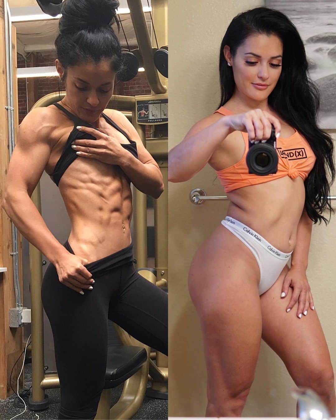 Jessica Arevaloさんのインスタグラム写真 - (Jessica ArevaloInstagram)「1 or 2? Which body type do you like better?  - Picture 1: I weigh 108lbs a few days out from a IFBB bikini pro show.  - Picture 2: I weigh 126lbs in the present. - I prefer somewhere between 115-118lbs - LOVE YOURSELF TODAY IN YOUR JOURNEY OF LIFE BECAUSE TOMORROW ISN’T PROMISED.🙏🏼❤️」9月22日 4時23分 - jessicaarevalo_