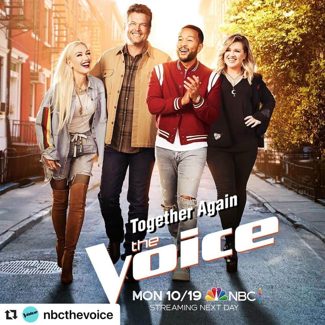 グウェン・ステファニーさんのインスタグラム写真 - (グウェン・ステファニーInstagram)「#Repost @nbcthevoice with @make_repost ・・・ Together again. ❤️ Catch @BlakeShelton, @KellyClarkson, @JohnLegend and @GwenStefani on the season premiere of #TheVoice October 19 on @NBC. gx!!!!!!!!」9月22日 5時17分 - gwenstefani