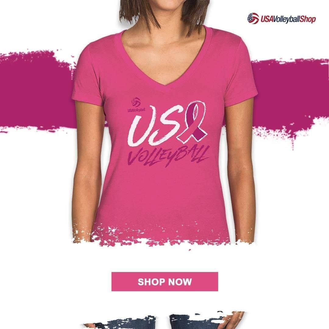 USA Volleyballさんのインスタグラム写真 - (USA VolleyballInstagram)「October is Breast Cancer Awareness Month and 10% of proceeds from the USA Volleyball shop go to charity! Show your support, link in bio!   10% off all women’s gear expires October 4. #breastcancerawareness」9月22日 5時58分 - usavolleyball