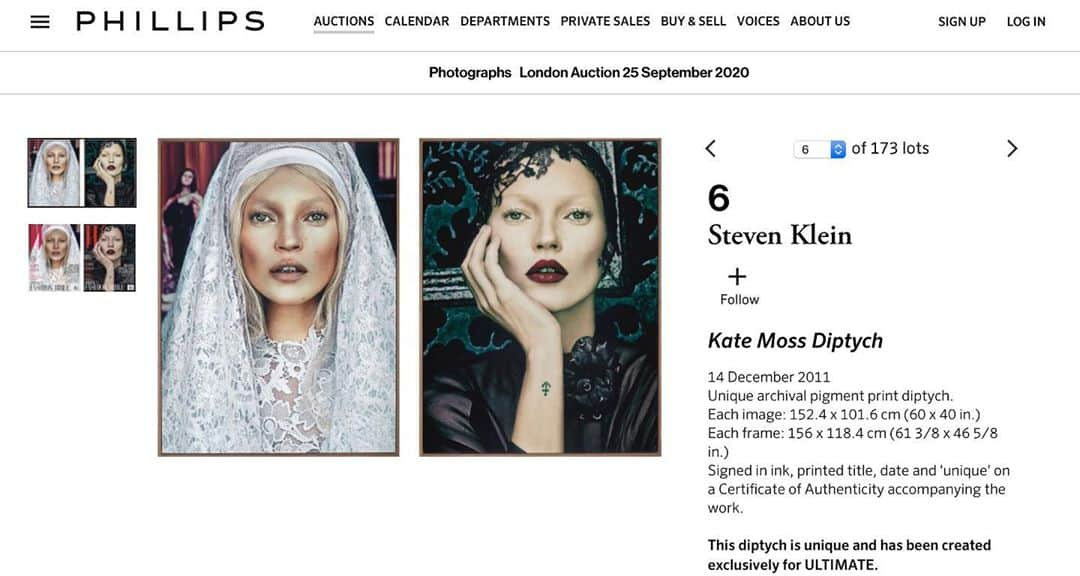 スティーヴン・クラインさんのインスタグラム写真 - (スティーヴン・クラインInstagram)「ULTIMATE STEVEN KLEIN Exclusively for ULTIMATE — a unique oversized diptych of the iconic Good Kate, Bad Kate covers for the March 2012 issue of W Magazine. Phillips London 25th of September 2020 Link in Bio @phillipsauction #SHOTBYKLEIN」9月22日 6時11分 - stevenkleinstudio