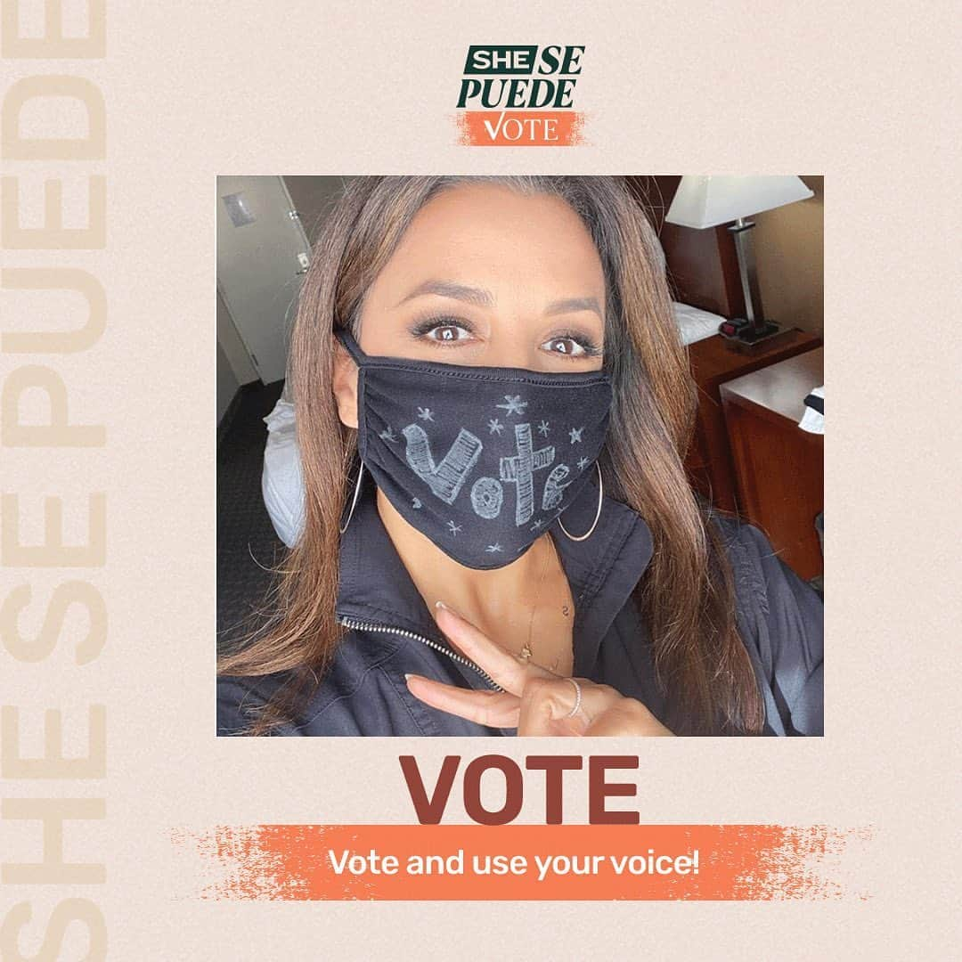 エヴァ・ロンゴリアさんのインスタグラム写真 - (エヴァ・ロンゴリアInstagram)「I’m voting for my son, for my Latino Community, for women everywhere, and for our planet!! 🗳✨ #SheSePuedeVote #NationalVoterRegistrationDay Follow @she_sepuede & use their Instagram Filter to share why you're voting. Use #SheSePuedeVote for a chance to be featured.」9月22日 6時28分 - evalongoria