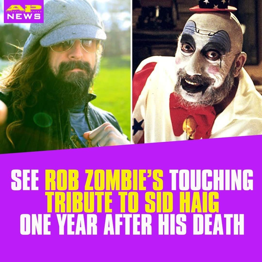 Alternative Pressさんのインスタグラム写真 - (Alternative PressInstagram)「@RobZombie has paid tribute to ‘House of 1000 Corpses’ star and longtime friend Sid Haig on the one year anniversary of his death ⁠ LINK IN BIO⁠ .⁠ .⁠ .⁠ #sidhaig #ripsidhaig #robzombie #houseof1000corpses #altpress #alternativepress」9月22日 7時30分 - altpress