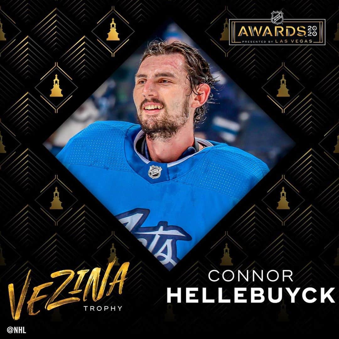 NHLさんのインスタグラム写真 - (NHLInstagram)「Connor Hellebuyck is taking home his first-ever Vezina Trophy! 🙌 #NHLAwards」9月22日 7時45分 - nhl