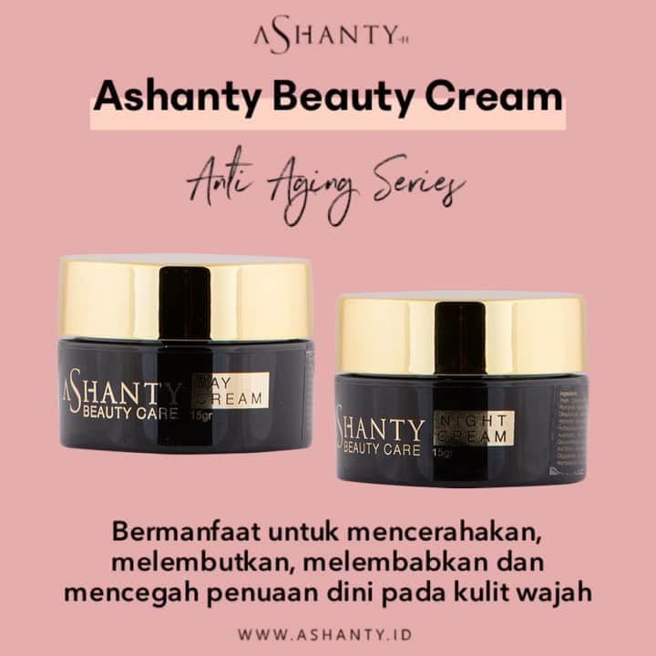 ASHANTY BEAUTY CREAM OFFICIALのインスタグラム：「Jangan tunggu tanda penuaan dini muncul pada kulit wajah, cegah timbulnya tanda penuaan dini pada kulit wajah mulai dari sekarang dengan rutin menggunakan Anti Aging Cream Series by @ashantyid yang mampu melawan timbulnya tanda penuaan dini seperti keriput, kerutan dan garis halus. Anti Aging Cream Series by @ashantyid juga dapat mencerahkan kulit wajah, mengecilkan pori - pori, melembutkan dan melembabkan kulit wajah. Rutin gunakan setiap hari dan dapatkan hasil kulit wajah idaman. Kunjungi dan follow official instagram @ashantyid untuk informasi lebih lanjut ❤️  _____________________________ Informasi dan pemesanan  Ashanty Beauty Cream Chat Via WA : WA: 081287388885 WA: 081293823950 WA: 087778489900 WA: 085781140354 ⚡️ Fast Respons Click Link On Bio Instagram @ashantyid ❣️ ______________________________ #ashantybeautycream #creamashanty #skincareashanty #skincare #skincareartis #skincarelokal #creamwajah #creamperawatanwajah #obatjerawat #jerawat #kosmetik #krimwajah #creamwajah #whiteningcream #ashantyid #ashanty」