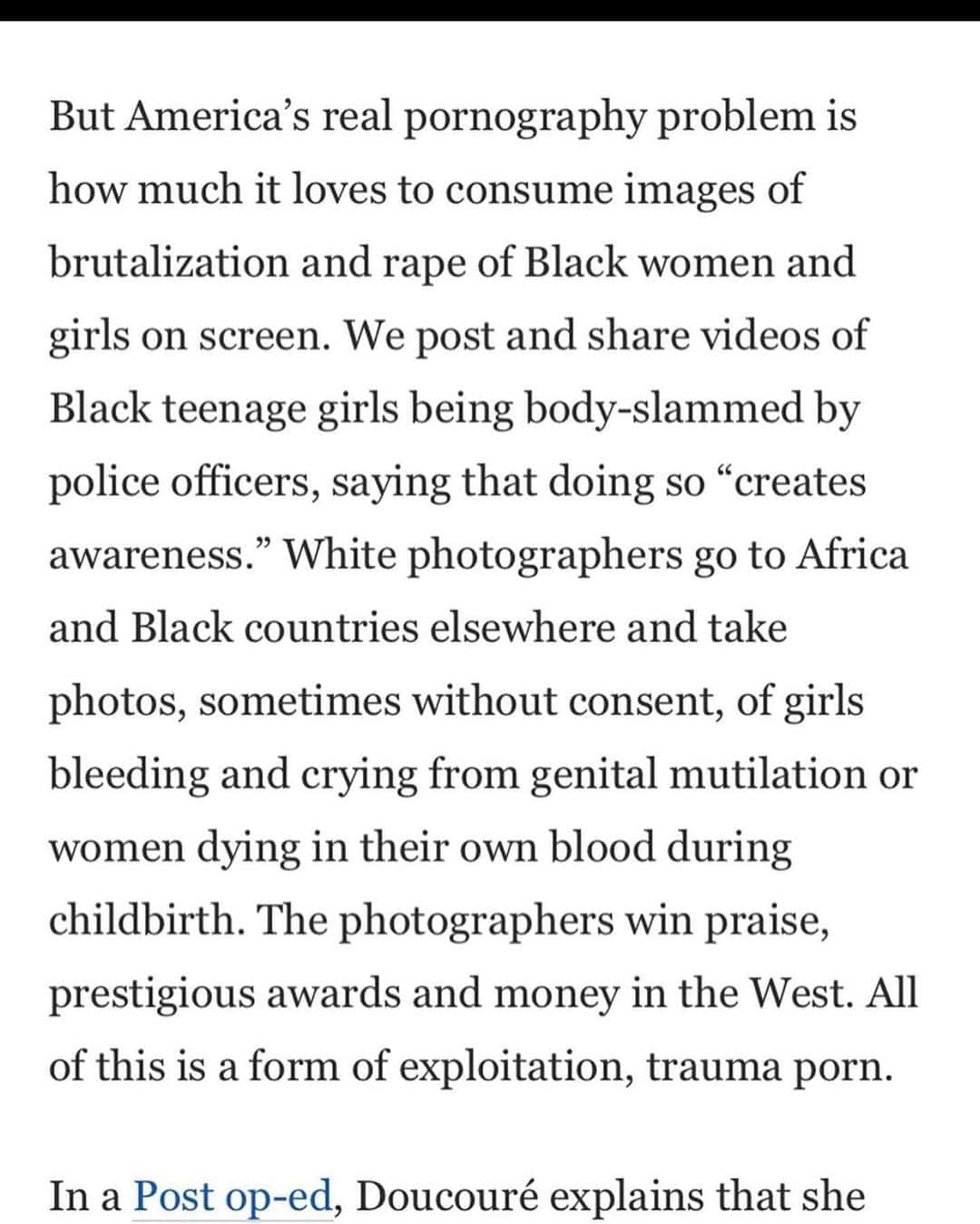 トームさんのインスタグラム写真 - (トームInstagram)「“...In many ways, the conservative outrage in the United States about “Cuties” and the sexually explicit @iamcardib and @megtheestallionn song “WAP” is a reminder that in a country where Black women and girls were once treated as property, there are few things as threatening as their ability to make choices about their own bodies. .  Critics of “Cuties” are zeroing in on images from the trailer and the poster, which show a group of 11-year-olds in blue costumes, shorts, dancing suggestively. #MaimounaDoucoure was not consulted in the marketing of the film, which Netflix later apologized for. The furor led QAnon conspiracy theorists and armchair activists to demand that Netflix be boycotted for supporting pedophilia and child pornography. .  ...In a Post op-ed, Doucouré explains that she intended her film to “start a debate about the sexualization of children” and that the film is her own story of juggling two cultures. To those saying that “Cuties” sends an inappropriate message about sexuality, I would ask: What message does it send to Black women and girls in America when, in order to win top awards, Black actresses have to film graphic sex scenes with a racist White male character (Halle Berry in “Monster’s Ball”) or play an enslaved girl who is brutally raped by a White man (Lupita Nyong’o in “12 Years a Slave”)? .  In France’s own movie culture, Black women are barely represented at all. The last film that received international praise and attention about Black immigrant girls was “Girlhood.” The director, Céline Sciamma, a White woman, based the story on her observations of Black teenagers in Paris’s poor banlieues. In interviews, she said she wanted to make the film because Black stories and faces were so absent in French media. But while Sciamma’s “Girlhood” was showered with awards and critical praise, an aggressive public campaign in the United States is targeting “Cuties.” As soon as a French-Senegalese woman decided to make a culturally authentic film about a first-generation immigrant girl becoming aware of her own body outside of the male or White gaze, outrage ensued.” . @karenattiah @postopinions」9月22日 13時09分 - tomenyc