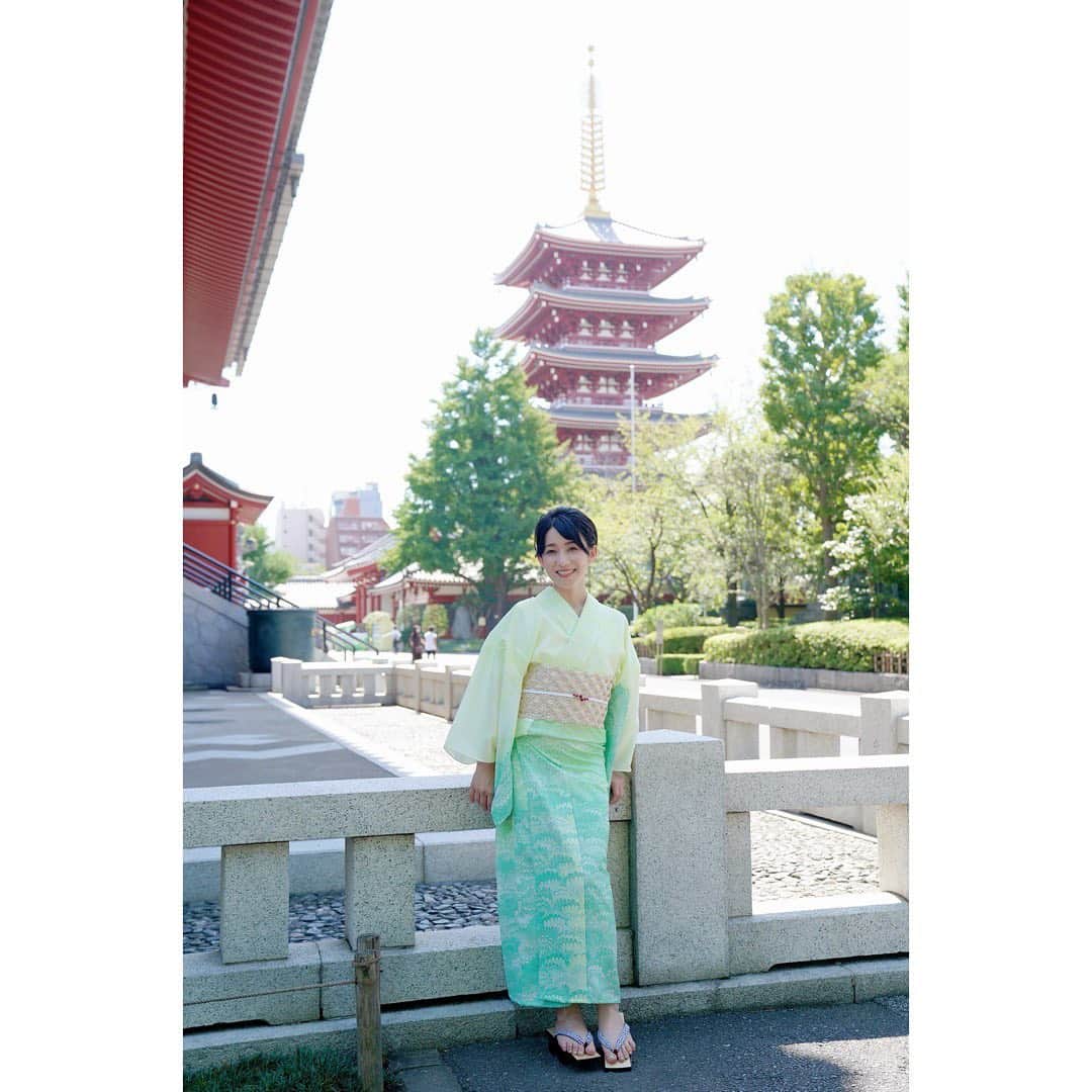川田希さんのインスタグラム写真 - (川田希Instagram)「今年も恭平さんにオーダーした墨流し浴衣です✨ 新緑とその隙間から溢れる木漏れ日をイメージした緑のグラデーション。 いろいろ無茶をお願いしましたが、想像以上に素敵に仕上げて下さいました‼️ いつもありがとうございます😊」9月22日 14時51分 - nozomikawata